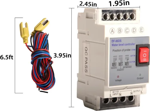 Miniatura 4 de Controlador automático de nivel de agua Sensor de nivel de líquido e interruptor de flotador de bomba AC110V 4 modos con detector tanque de agua