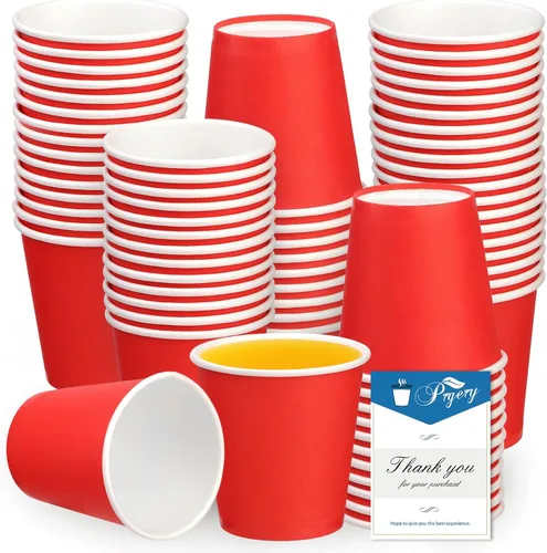 Miniatura 32 de Paquete de 50 vasos de papel blancos de 3 onzas, vasos desechables para el baño, vaso pequeño para enjuague bucal, vaso para aperitivos para agua
