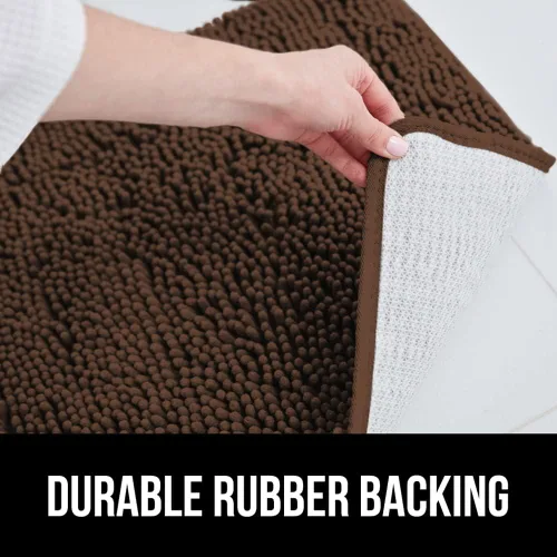 Miniatura 3 de GORILLA GRIP Funda para tapa de inodoro y tapete de baño lanudo para base de inodoro, tamaño de la tapa del inodoro: 17.5 x 15 pulgadas, lavable a