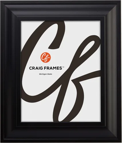 Miniatura 10 de Craig Frames Contemporáneo de lujo, marco para fotos de 5 x 7 pulgadas en satinado negro con paspartú para mostrar una foto de 4 x 6 pulgadas