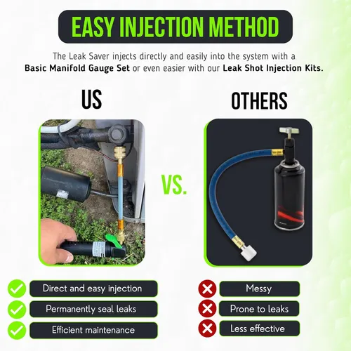 Miniatura 2 de Sellador de fugas refrigerante Leak Saver Direct Inject para sistemas pequeños Sellador de fugas AC para la mayoría de los sistemas HVAC de hasta
