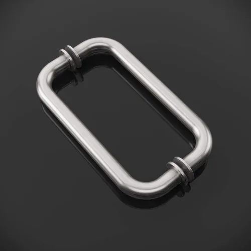 Miniatura 4 de SUNNY SHOWER Tirador tubular de puerta de ducha de vidrio espalda con espalda de 8 pulgadas para puerta corrediza de vidrio sin marco, acero