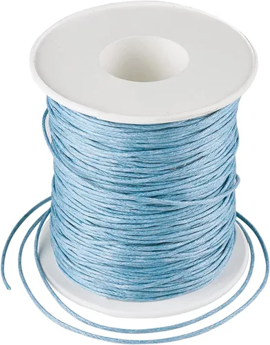 Miniatura 29 de Cordón de algodón encerado de 100 yardas, hilo de algodón trenzado naranja oscuro, cuerda de cuentas trenzada, cuerda para collar, pulsera, collar