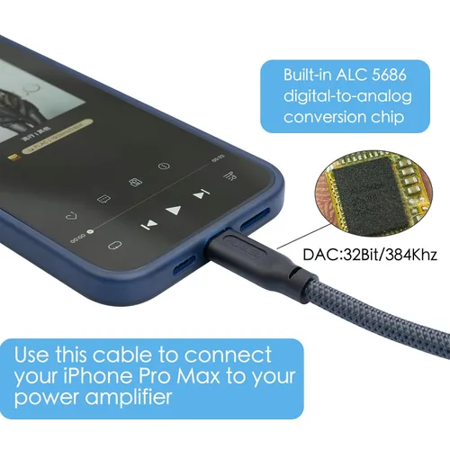 Miniatura 5 de Cable de audio USB C a doble XLR macho - 3.3 pies, estéreo de 32 bits/384 Khz, compatible con teléfonos móviles, altavoces activos y amplificadores