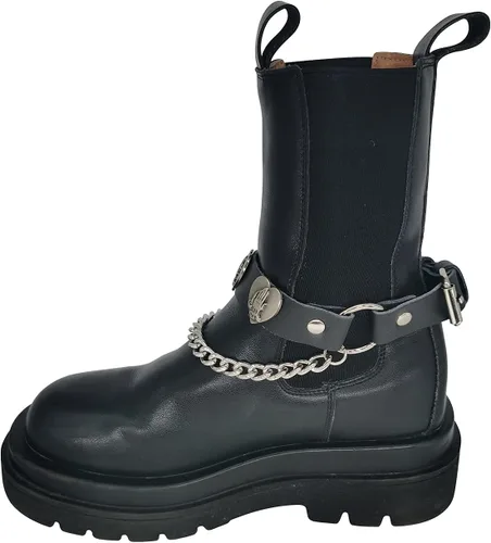 GARGOYLE BELLS Cadenas ajustables para botas de moda, cadenas decorativas para botas de motociclista, vienen en un juego de 2
