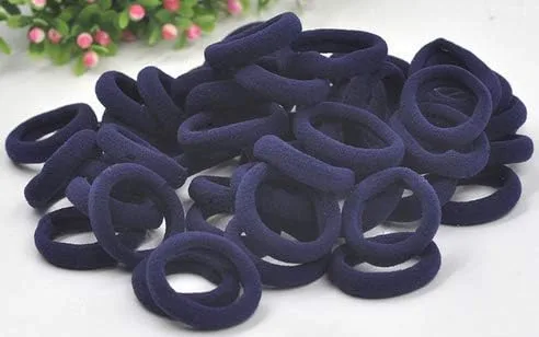 Miniatura 6 de Accesorios para el cabello para niñas y niños, bandas de goma para cola de caballo, bandas elásticas para el cabello (negro)