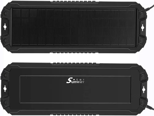 Miniatura 4 de Sunway Solar Panel de batería de coche, cargador y mantenedor de 5 W 12 V, kit de cargador de energía solar, portátil, impermeable
