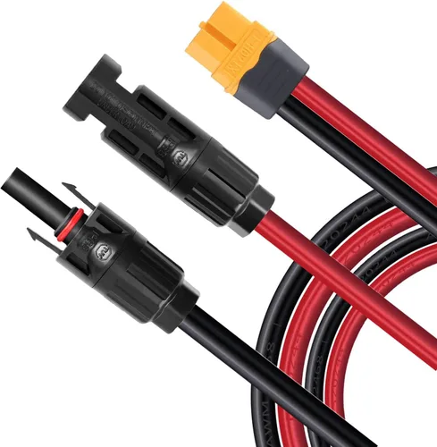 Miniatura 3 de Cable de extensión del adaptador XT60 ZkeeShop, cable de conector solar 12AWG compatible con la serie de estación de energía Bluetti Ecoflow River