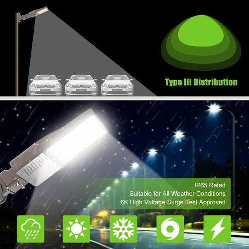 Miniatura 2 de Luz de estacionamiento LED de 150 W con fotocélula UL Listado 22500LM comercial LED Shoebox Pole Lights Brazo Mount Luces de inundación