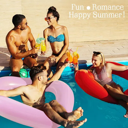 Miniatura 4 de HeySplash Flotadores de piscina, tubos de piscina para adultos, flotadores inflables divertidos para piscina, playa, lago, río, fiesta, decoración