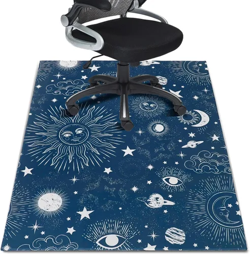 Miniatura 11 de Alfombrilla para Silla de Oficina para Piso de Madera Dura 91,4 x 122 cm, Alfombras de Oficina para Sillas con Ruedas, Protector Antideslizante Boho