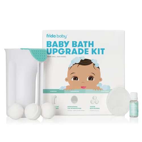 Miniatura 7 de Frida Baby Control The Flow - Accesorio rociador para bañera de bebé, cabezal de ducha con masajeador de cuero cabelludo, controla el flujo de agua