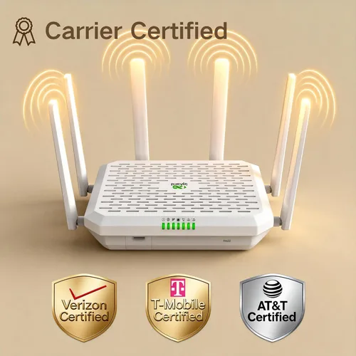 Miniatura 7 de InHand FWA02 5G Router Wi-Fi 6 (DL 4.76Gbps) Solución de red segura y administrada en la nube dual de 2.5G para el hogar, RV y negocios