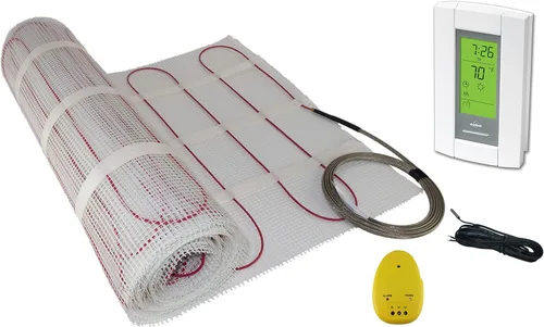 Miniatura 10 de Alfombrilla de calefacción radiante eléctrica de 65 pies cuadrados 120V – Incluye alfombrilla de calefacción, termostato programable, sensor de piso