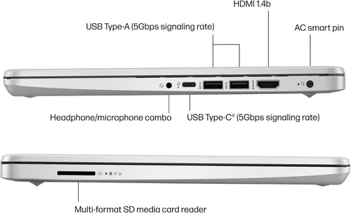 Miniatura 6 de HP 14 portátiles (antirreflejos de 14 pulgadas, Intel Celeron N4120, 8 GB de RAM, 128 GB eMMC + tarjeta SD IST de 128 GB) para el hogar