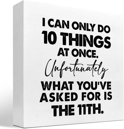 Miniatura 9 de Cartel con texto en inglés «A Day Without Spreadsheet is Like », divertido letrero de madera para oficina, caja de madera para decoración de estante