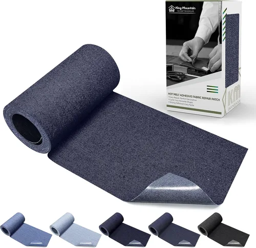 Miniatura 57 de KING MOUNTAIN Parche de lona para planchar, 3"×60", parche de reparación de tela de algodón 100% impermeable, utilizado para varios sofás, tiendas