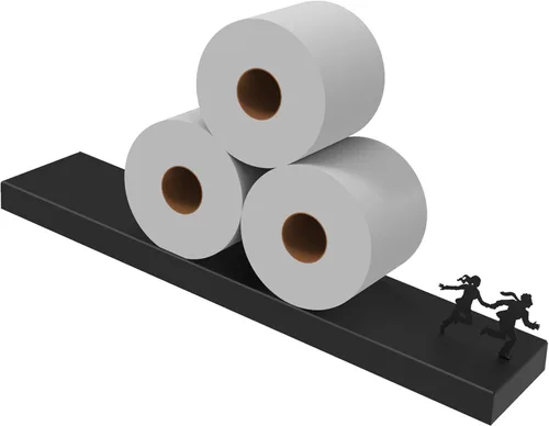 Miniatura 7 de Artori - Estante flotante de papel higiénico – Decoraciones de pared de baño, soporte de papel higiénico de pared inclinado, organizador