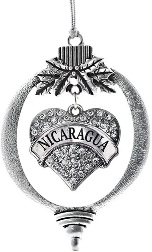 Miniatura 249 de Inspired Silver Adornos festivos de dije de corazón pave de plata con circonitas cúbicas