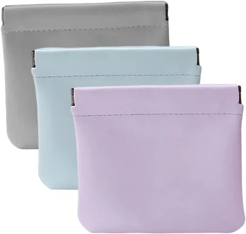 Bolsa de Cosméticos de Bolsillo, Bolsa de Maquillaje de Cuero Impermeable con Cierre por Presión, Organizador Portátil de Artículos de Aseo para