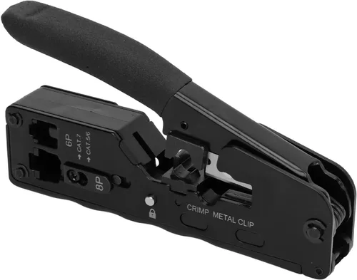 Miniatura 8 de Herramienta de crimpado Ethernet Crimpadora Pasa a través de Ethernet Crimper para RJ11 RJ12 Cat5 Cat6 Cat7
