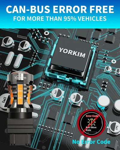 Miniatura 5 de Yorkim 3157 foco LED 6000K ámbar 2880 lúmenes 3156 foco LED de marcha atrás 3057 LED 4114 foco LED de día 3056 3457 foco LED de repuesto para luz