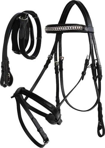 Horse English Brown All-Purpose Trail Leather Bridle Reins 805EB07