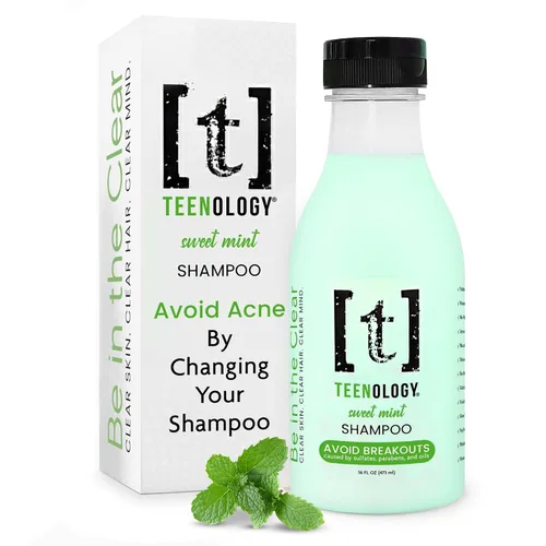 Miniatura 9 de Teenology Champú para adolescentes – Evita brotes de acné, no comedogénico, para cuero cabelludo seco y graso, sin sulfato ni parabenos, extractos