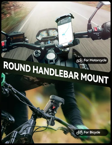 Miniatura 6 de JOYROOM Soporte de teléfono para bicicleta, [doble anti vibración] [refuerzo mejorado 2025] Soporte de teléfono celular para bicicleta, accesorios