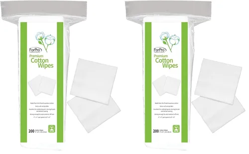 Miniatura 9 de ForPro Professional Collection Toallitas de algodón de alta calidad, 100% algodón, extrasuaves, para cosméticos, uñas y cuidado personal, 2 x 2