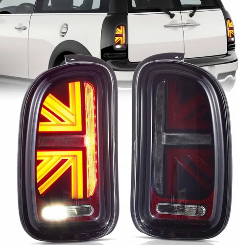 Miniatura 11 de Ensamble de luces traseras VLAND Compatible con BMW Mini R50 R52 R53 2001-2006, lámpara trasera Union Jack con DRL dinámico, luz trasera con señal
