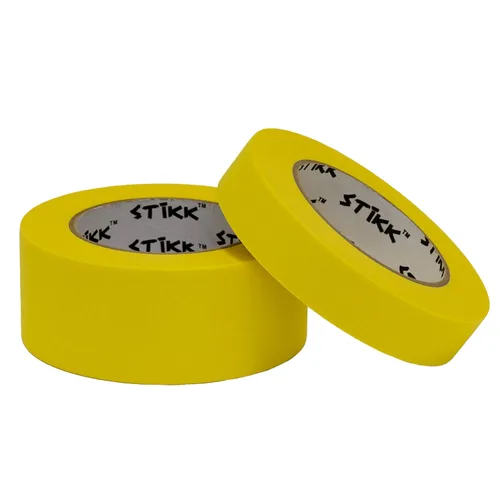 Miniatura 8 de STIKK Cinta de pintor – 3 unidades de cinta amarilla para pintor – 1 pulgada x 60 yardas – Cinta de pintura para pintura, bordes, recortes, techos