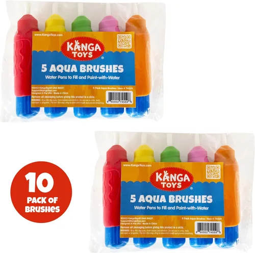 Miniatura 2 de 10 Pinceles de Agua Multicolor, Juego de Pinceles para Pintar con Agua, Bolígrafos de Repuesto Water Doodle Wow de Kanga Toys para Libros de Dibujo