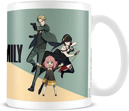 Pyramid International Spy X Family Mug (Cool vs Family Design) Taza de café de cerámica de 11 onzas, tazas y tazas de café para hombres, tazas para