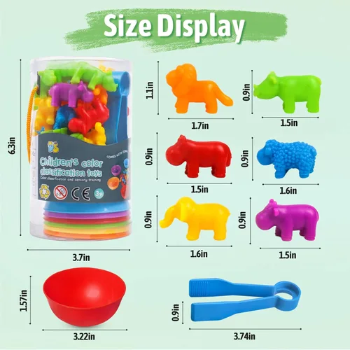 Miniatura 2 de RAEQKS Juguetes de clasificación de conteo, juguetes apilables a juego con tazones, actividades de aprendizaje preescolar, juego sensorial educativo