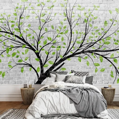 Miniatura 50 de wall26 - Patrón de hojas de fondo sin costuras - Mural de pared extraíble Papel pintado grande autoadhesivo - 66x96 pulgadas obra de arte 16