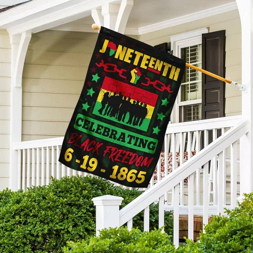 Miniatura 5 de FLAGWIX Bandera de Juneteenth – Decoración de Juneteenth al aire libre – Bandera de casa de 29.5 x 39.5 pulgadas para porche, patio, decoración