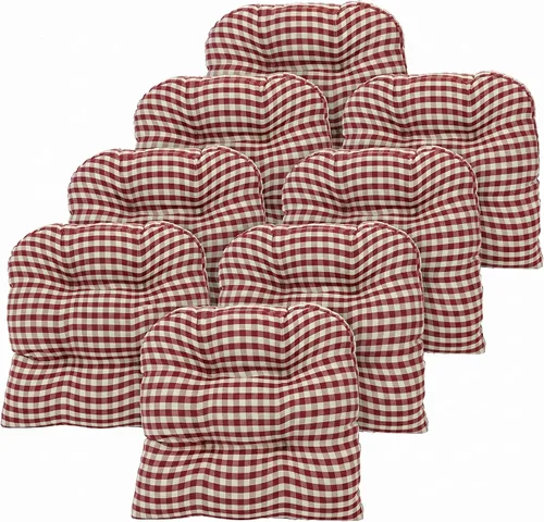Miniatura 58 de Klear Vu Gripper Overstuffed - Cojines universales antideslizantes para silla de comedor para decoración de cocina o uso de oficina, almohadilla