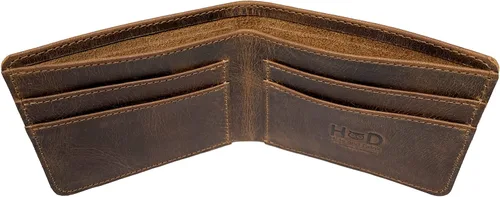 Miniatura 4 de Hide & Drink, Billetera plegable hecha a mano de cuero de grano completo, delgada, compacta, delgada para bolsillo o bolsa, almacena dinero