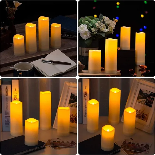 Miniatura 6 de YOROXRG Paquete de 12 velas LED sin llama, funcionan con pilas, impermeables