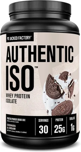 Miniatura 12 de Jacked Factory Auténtico polvo aislado de proteína de suero ISO, bajo en carbohidratos, proteína de construcción muscular sin OMG sin rellenos