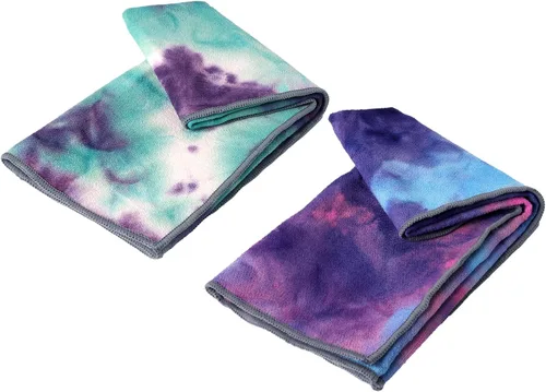 Miniatura 22 de Toalla de yoga Eunzel, toalla para esterilla de yoga caliente con puntos de agarre absorbentes de sudor, antideslizante para yoga caliente, pilates