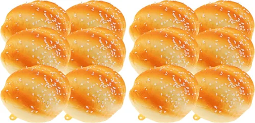 Miniatura 10 de NOLITOY 6 piezas de pan artificial de poliuretano modelo de alimentos falsos realista para hornear, panadería, pastelería, cocina, hogar