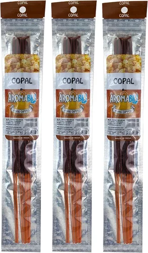 AromaBlu - Incienso sumergido a mano de 11 pulgadas, paquete de 3 (10 varillas por paquete) - Elige tu aroma (copalo)