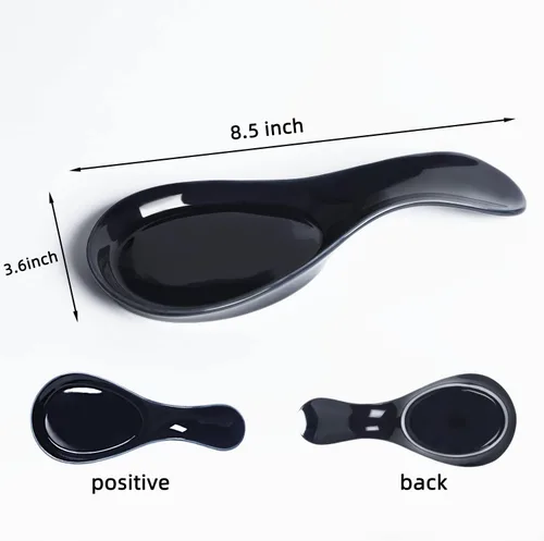 Miniatura 2 de GDCZ Reposacharas de Porcelana - Soporte Grande para Cucharas Reposa Utensilios para Encimera de Cocina y Estufa, Apto para Lavavajillas