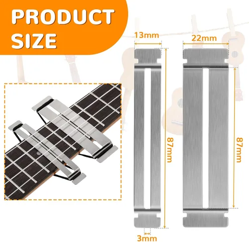 Miniatura 2 de Boao 3 juegos de protector de traste de guitarra, guardias de diapasón, protector de diapasón de acero inoxidable, protector de traste de guitarra