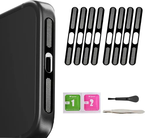 Miniatura 11 de Funda antipolvo de metal para altavoz iPhone 17 Pro Max, protector de malla antipolvo, cero pérdida de sonido, ajuste invisible, compatible