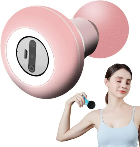 Miniatura 9 de Mini pistola de masaje, mini masajeador portátil con carga USB, masajeador personal eléctrico de mano con vibración de 6 velocidades, masajeador