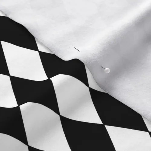 Miniatura 9 de Spoonflower Tela - Diamantes Negro Blanco Pequeño Diamante Cuadros Geométrico Impreso en Tela de Gasa Cuarto Grasa - Costura Ropa de Moda Vestidos