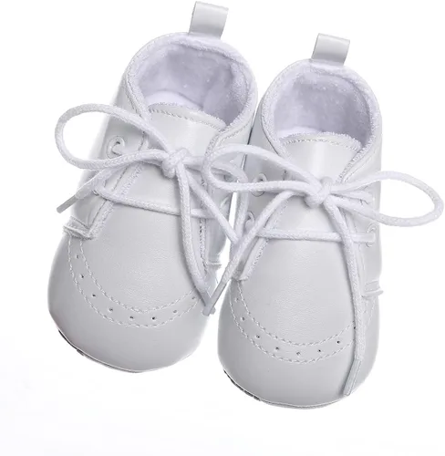 Miniatura 10 de Booulfi Conjunto de botines para bebé recién nacido para bautizo, bautizo, zapatos y calcetines